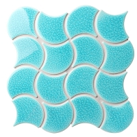 Fish Scale Wave Pattern Sky Blue BCZ633-B-fish scale tile,blue fish scale tile,wholesale mosaic tiles