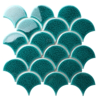 Замороженные Вентилятор Форма Crackle BC715-марокканские рыбы весы, рыба масштаба плитка ванная комната, бассейн бассейн рыбной плитки мозаика