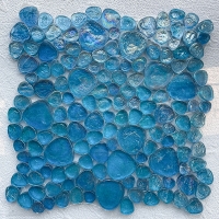 Azulejo de vidrio iridiscente GZOF1604-aclaramiento iridiscente de baldosas de vidrio, azulejos iridiscentes de la pared, mosaico de vidrio de guijarros iridiscentes