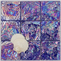 97x97mm Square Matte Crystal Glass Iridescent Cobalt Blue GMOF1601-glass pool tiles,glass crystal mosaic tiles,cobalt blue mosaic pool tile