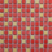 22x22mm Square Porcelain Gradient Red and Yellow CGG003A-red tile pool,modern pool tiles,pool tiles designs
