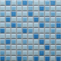 25x25mm Square Porcelain Mixed Blue CIG011A-porcelain pool tiles, swimming pool ceramic tiles, pool blue tile
