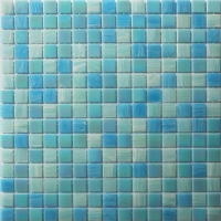 20x20mm Square Iridescent Hot Melt Glass Mixed Blue GEOJ2607-glass pool mosaic, blue tile pools, mosaic blue pool tile