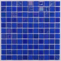 25x25mm Square Crystal Glass Iridescent Cobalt Blue GIOL1601-glass pool tiles,mosaic pool tiles, blue glass mosaic tiles,pool tile manufacturers