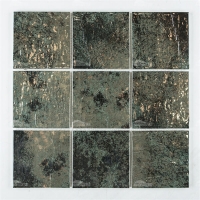 97x97mm Ripple Surface Square Glossy Inkjet Porcelain Jasper MOA1701-pool tile, ceramic tile swimming pool, dark green pool tile