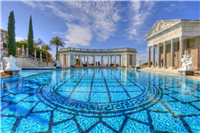 Pools In The Most Luxury Hearst Castle-Luxury swimming pool, Glass mosaic tiles