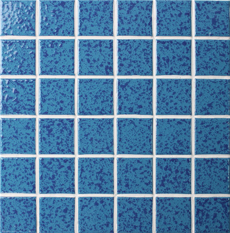 Wave Blue BCK634,Carreaux de mosaïque, Mosaïque en céramique, Motif mosaïque ondulé