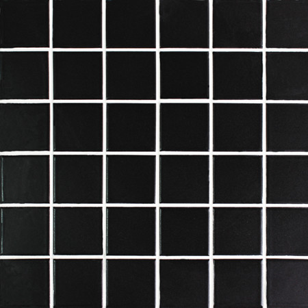 Classic Black Matte BCK101,Azulejo mosaico, Azulejo mosaico cerâmico, Azulejo cerâmico preto, Azulejo mosaico cerâmico decoração