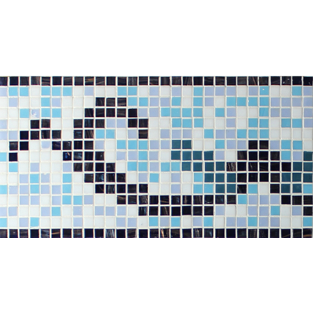 Border Blue Mix BGAB001,Mosaico de mosaico, Mosaico de mosaico de vidrio, Mosaico mosaico de vidrio
