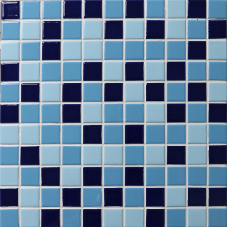 Classic Blue Mix BCI002,Carreaux de mosaïque, Carreaux de mosaïque en céramique, Carreaux de mosaïque en céramique bleue, Tuiles de piscine