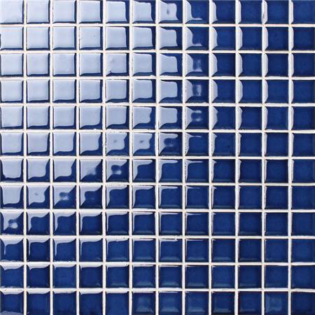 Fambe Bleu Cobalt BCH606,Tuile mosaïque, Tuile mosaïque en céramique, Tuile mosaïque en cristal, Tuile mosiac pour piscine