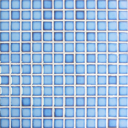 23x23mm Square Glossy Crystal Glazed Porcelain Blue BCH607,Mosaic tile, Pool ceramic mosaic, Blue pool tile wholesale prices