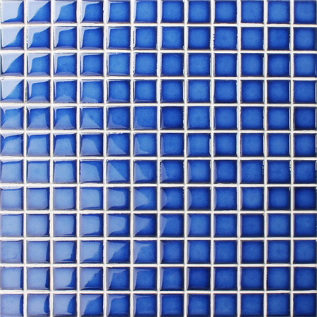 23x23mm Square Glossy Crystal Glazed Porcelain Blue BCH608,Mosaic tile, Mosaic ceramic tile, Ceramic swiming pool tile, Pool tile blue
