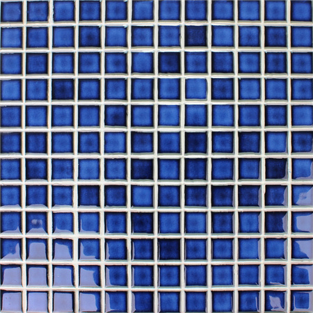 Mezcla Fambe Azul BCH612,Azulejo de mosaico, Mosaico cerámico cuadrado, Azulejo de mosaico cerámico de China, Azulejo de piscina azul