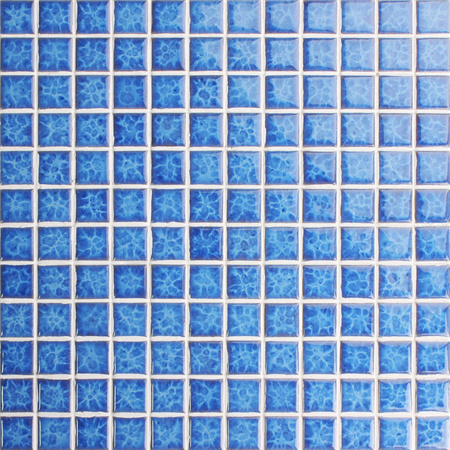 23x23mm Blossom Surface Square Glossy Porcelain Blue BCH610,Mosaic tile, Ceramic mosaic, Glossy ceramic mosaic tile, Swimming pool tile for sale