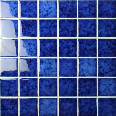 48x48mm Blossom Surface Square Glossy Porcelain Blue BCK616,Mosaic tiles, Ceramic tiles, Blue ceramic pool mosaic tiles