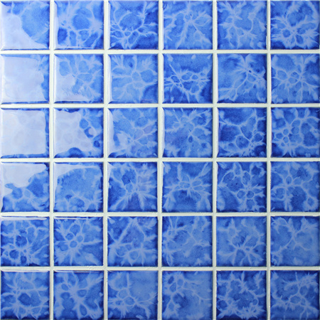 花蓝色BCK617,马赛克瓷砖，瓷马赛克，图案陶瓷马赛克池