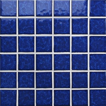 48x48mm Blossom Surface Square Glossy Porcelain Dark Blue BCK638,Mosaic tiles, Ceramic mosaic, Dark blue pool tiles