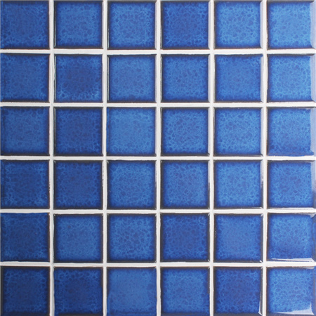 48x48mm Blossom Surface Square Glossy Porcelain Blue BCK640,Mosaic tiles, Ceramic mosaic, Pool mosaic wholesale