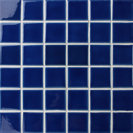 48x48mm Ice Crackle Surface Square Glossy Porcelain Blue BCK655,Pool tiles, Cracked ceramic mosaic tile, Pool mosaic designs