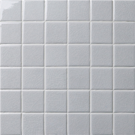 Crackle Gris Congelado BCK501,Azulejos de mosaico, Mosaico de cerámica, Azulejos de mosaico gris, Azulejos de piscina gris