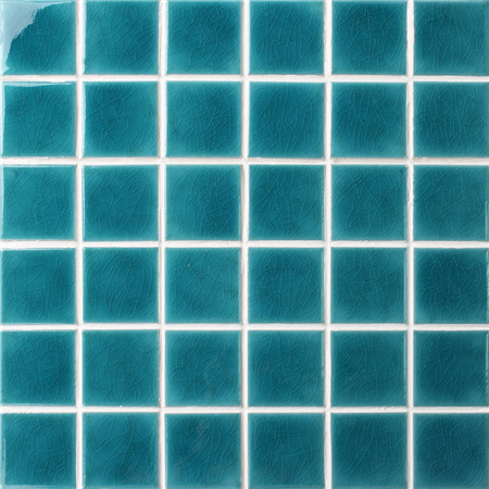 48x48mm Ice Crackle Surface Square Glossy Porcelain Green BCK712,Pool tile, Pool mosaic, Ceramic mosaic, Ceramic mosaic wholesale