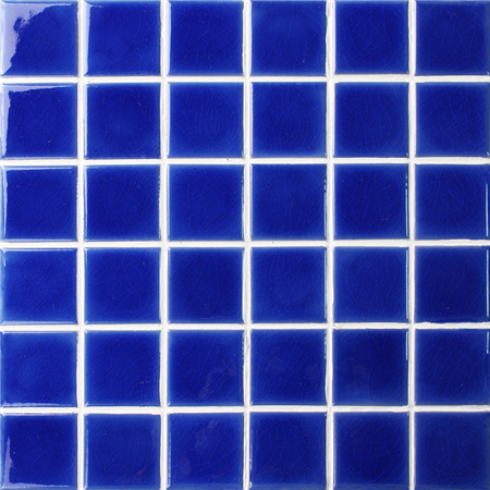 48x48 Ice Crackle Surface Square Glossy Porcelain Cobalt Blue BCK646,Mosaic tile, Ceramic mosaic, Crackle mosaic ceramic tiles, mosaic tile for pool