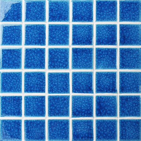 48x48mm Ice Crackle Surface Square Glossy Porcelain Blue BCK651,Pool tiles, Ceramic mosaic backsplash, Ceramic mosaic pool tiles