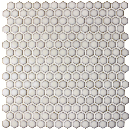 Diameter 19mm Hexagon Glossy Porcelain White BCZ604,Mosaic tile, White ceramic mosaic, White mosaic tile bathroom, White mosaic pool tiles