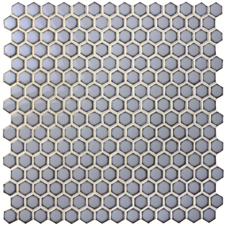 Diameter 19mm Hexagon Glossy Porcelain Blue BCZ605,Mosaic tile, Pool tiles, Hexagon pool tile, Ceramic mosaic manufacturer