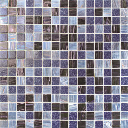 Luxury Blue Mix Gold Line BGE005,Pool tiles, Glass mosaic tile, Glass mosaic pattern for pool