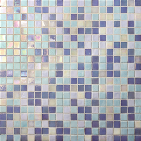 Jade Blue Mix BGC010,Mosaico de mosaico, Mosaico de vidrio, Mosaico de mosaico de piscina China, Mosaico de vidrio de piscina