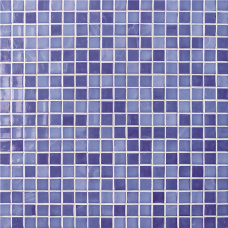 玉蓝混合BGC015,马赛克瓷砖，水池玻璃马赛克，蓝色玻璃马赛克池瓷砖，玻璃池瓷砖公司