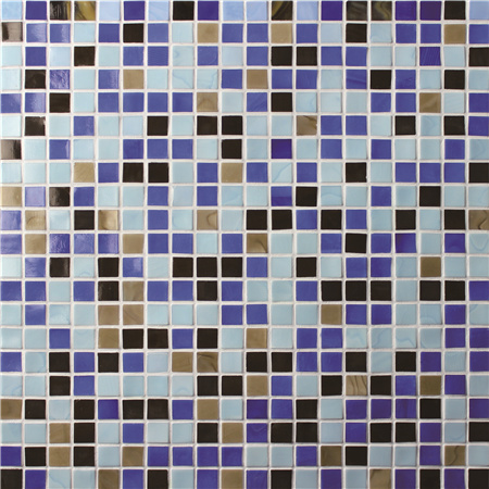 مربع رنگ BGC023 الگوی مخلوط,کاشی استخر، موزاییک استخر، موزاییک شیشه ای، شیشه ای کاشی موزاییک کف