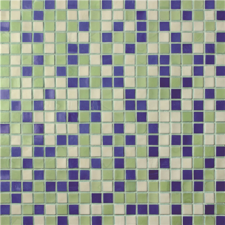 15x15mm Sauqre Hot Melt Glass Iridescent Mixed Color BGC029,Pool tile, Pool mosaic, Glass mosaic, Bathroom glass mosaic tile 