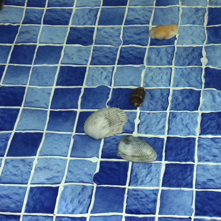 波蓝CKO014Y,马赛克瓷砖，陶瓷马赛克，游泳池马赛克瓷砖，波形图案池马赛克