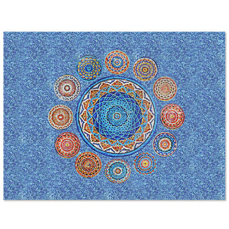 Mandalas KZO040MY,pool tile art, mosaic pool art, swimming pool mosaic art, glass mosaic pool tiles