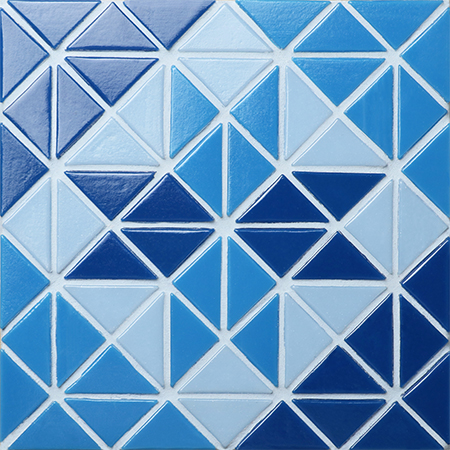 Santorini Blossom TRG-SA-BL,Pool Tiles, Triangle Tile, Swimming Pool Bottom Tile 