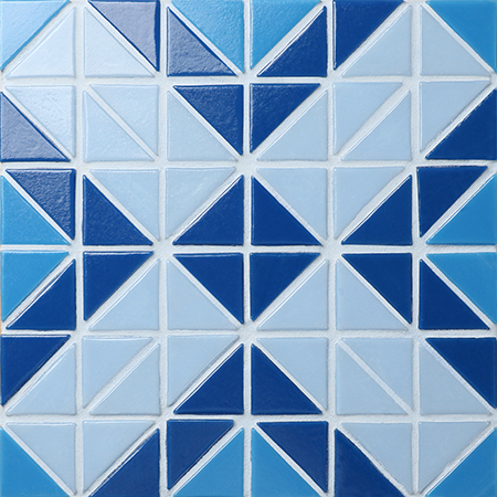 Santorini Square TRG-SA-SQ1,Pool Tile, Triangle Tile, Swimming Pool Tile Art 