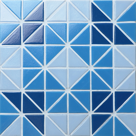 Rueda de Santorini TRG-SA-WH1,Azulejo de la piscina, azulejo del triángulo, Azulejos de la piscina Colores