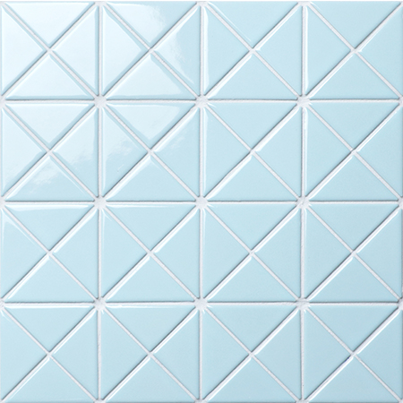 Santorini Pure-Color TR-SA-P1,Triangle Tile, Geometric Triangle Tile, Swimming Pool Tile Blue 