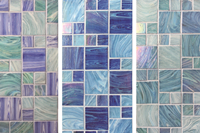 Utilisation générale de carreaux de mosaïque de verre dans les piscines-carreaux de piscine en verre, carreaux de mosaïque bleue, carreaux de piscine en mosaïque de verre, carreaux de verre pour piscines