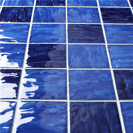 95x95mm Ripple Surface Square Porcelain Mixed Blue BCP001,Mosaic tile, Ceramic mosaic tiles, Wave swimming pool mosaic tiles, Mosaic tiles from China