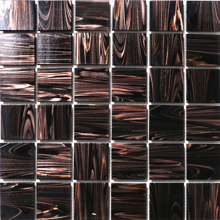 20x20mm Venus Cloud Square Hot Melt Glass Iridescent Brown BGN901,Glass Mosaic, Kitchen Backsplash Tile, Glass Kitchen Tile 