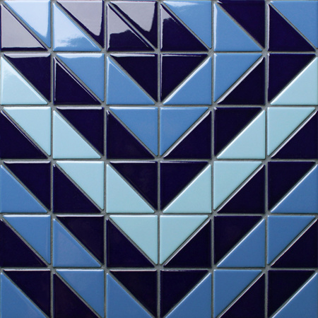 Santorini Puzzle TR-SA-PZ,Triangle mosaic, Triangle mosaic tile, Triangle mosaic pattern, Pool mosaic tiles