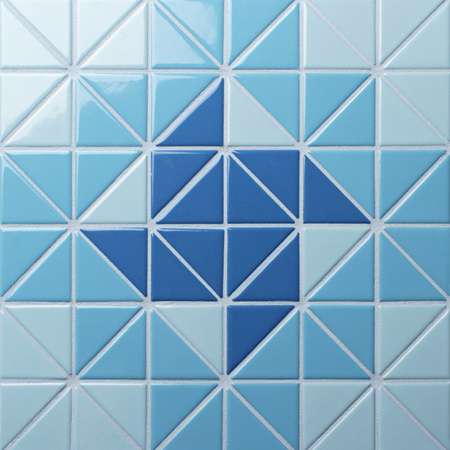 Колесо Санторини TR-SA-WH,Треугольная мозаика, Мозаичная черепица треугольника, Мозаичный узор треугольника, Мозаичная плитка бассейна
