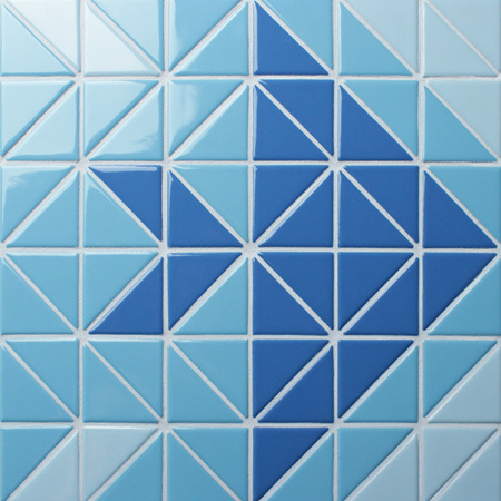 Pescado de Santorini TR-SA-FI,Mosaico del triángulo, mosaico del triángulo, modelo del mosaico del triángulo, mosaicos de la piscina