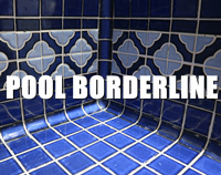 Conception populaire de carreaux de frontière de piscine-Tuile de bordure de piscine, bordure de piscine, tuile de ligne de flottaison de piscine