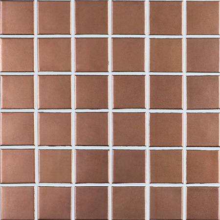 48x48mm Square Metallic Glazed Porcelain Rose Gold BCK915,Ceramic mosaic tile, Metallic mosaic tiles, Metallic mosaic floor tiles