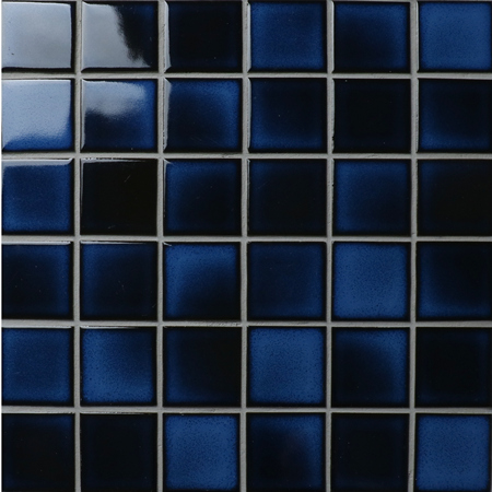 48x48mm Square Glossy Crystal Glazed Porcelain Dark Blue BCK017,Ceramic mosaic, Ceramic mosaic tile, Ceramic mosaic wall tiles 